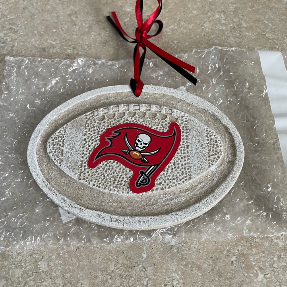 Tampa Bay Buccs Holiday Ornament - Made from sand